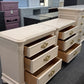 Bernhardt cream lacquered pair of nightstands