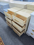 Beige pair of nightstands