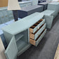 Solid wood BERNHARDT  teal cabinet