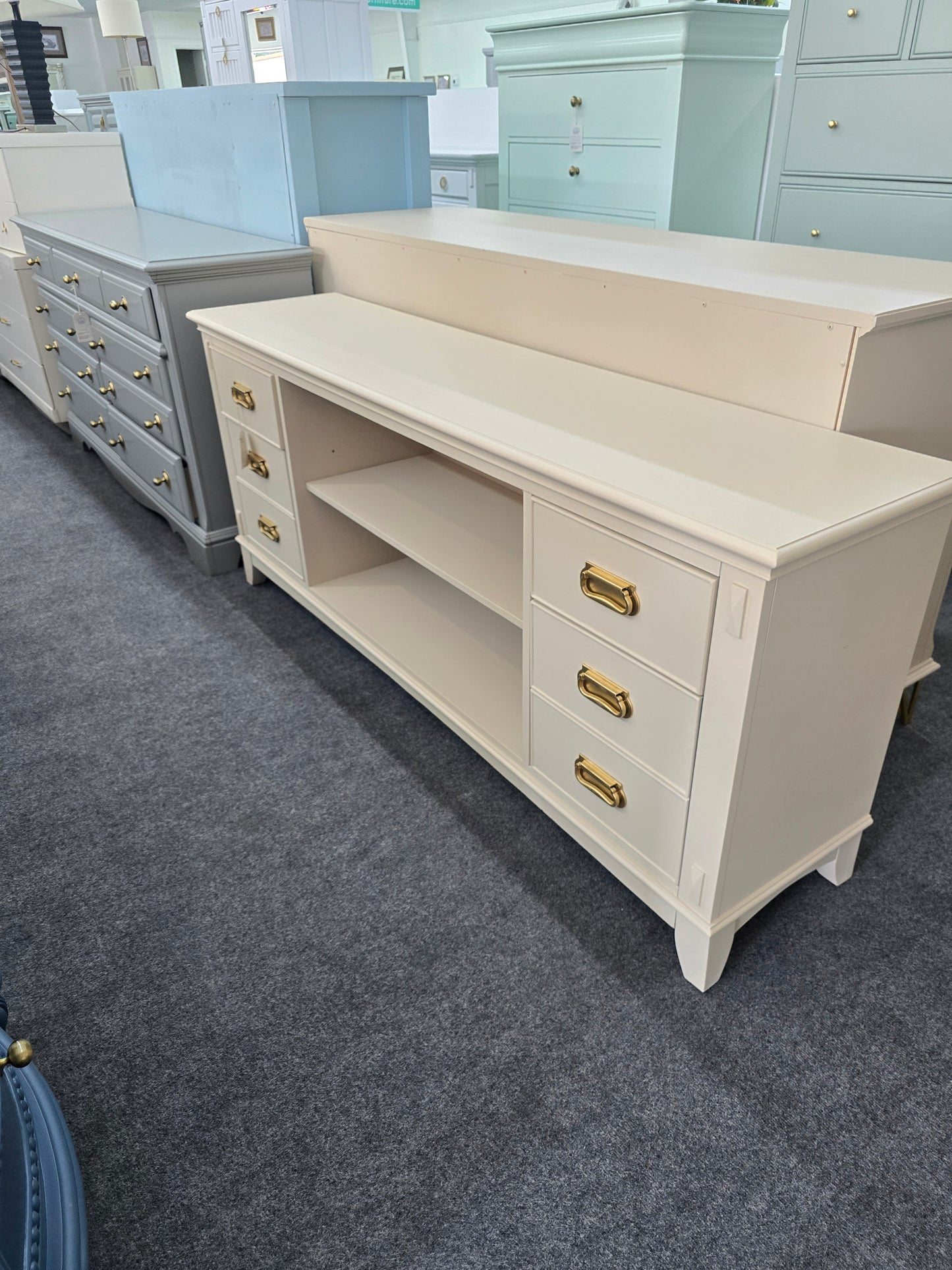 Beige tv stand