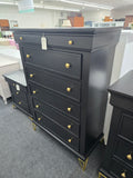 Black 6 drawers chest