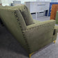 Olive green re upholstered sofa