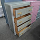 Antique waterfall green gray chest
