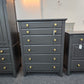 Graphite tall 6 drawers chest