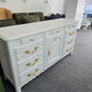 French provincial white lacquered dresser
