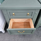 Pewter green farmhouse pair of nightstands