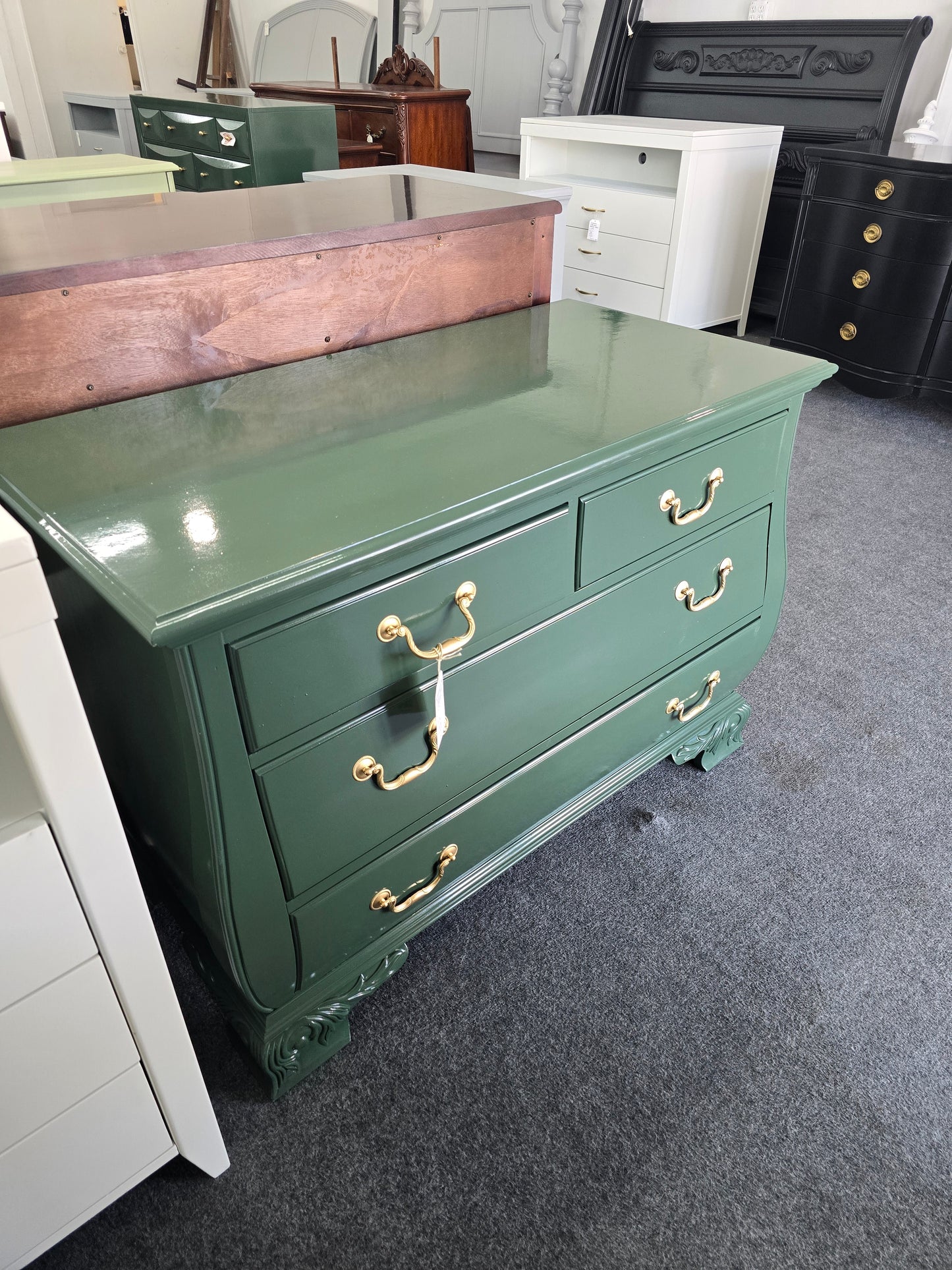Pennsylvania house green lacquered dresser