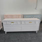 Mid century modern pale pink Bassett dresser