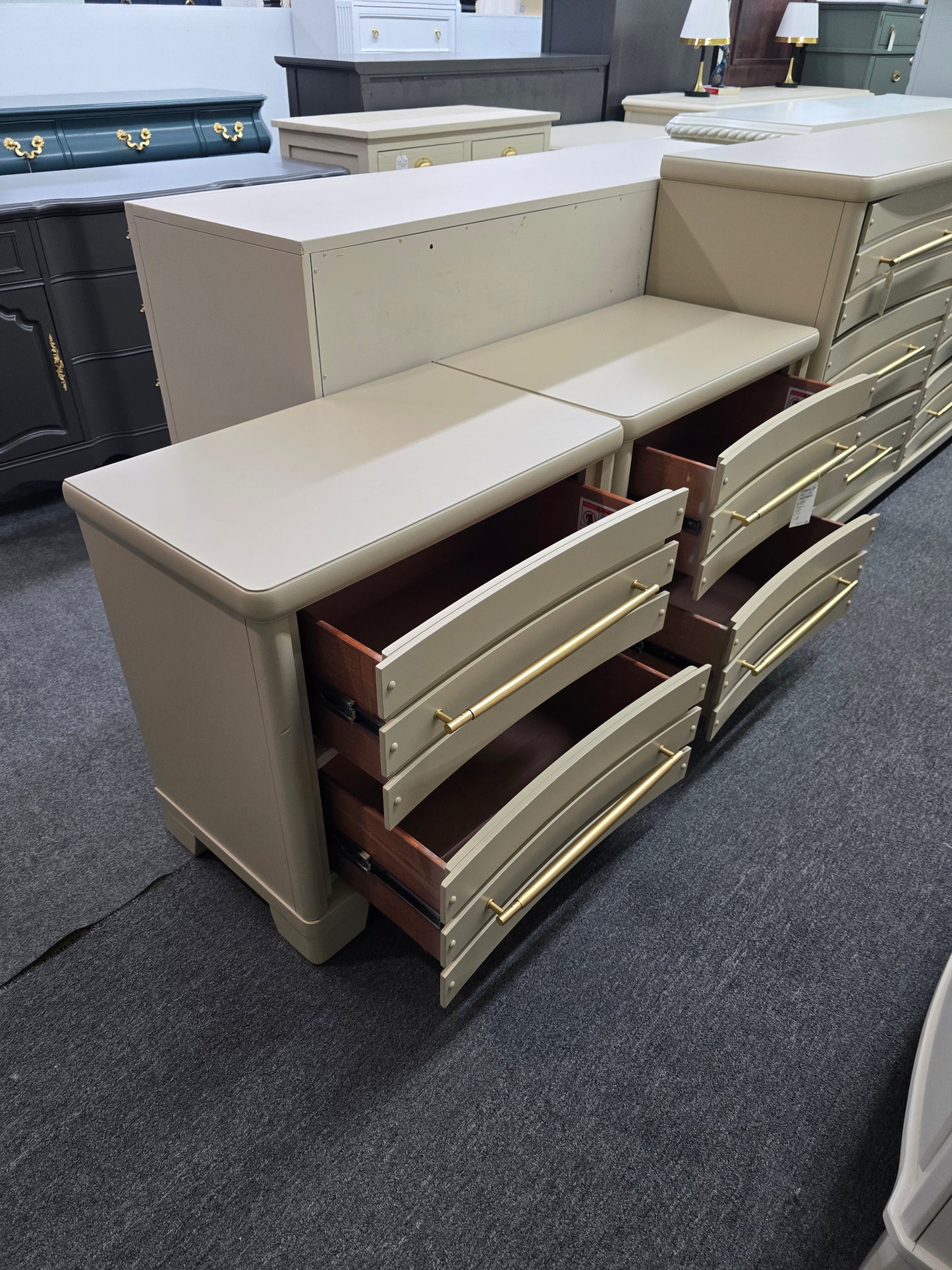 Gorgeous Pair of beige nightstands