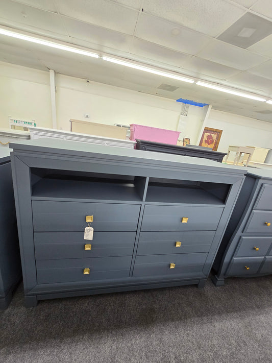 6 drawers blue gray dresser stand