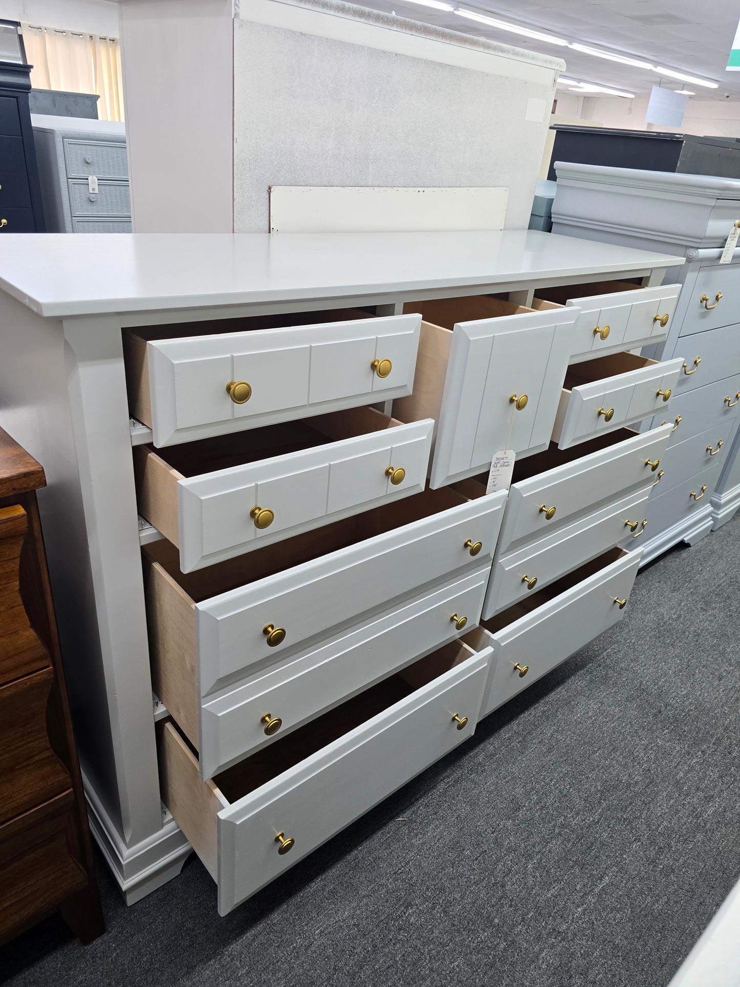Bassett gray dresser