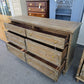 Rustic wood washed 6 drawers dresser