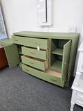 Oak moss green dresser non symmetrical