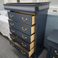 6 drawers tall black  chest