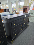 8 drawers black dresser