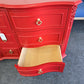 Gorgeous 9 drawers red dresser
