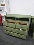 Oak moss green dresser