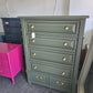 Green lacquered LANE chest