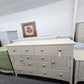 Cream 6 drawers 2 doors dresser