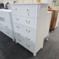 Solid wood white tall chest