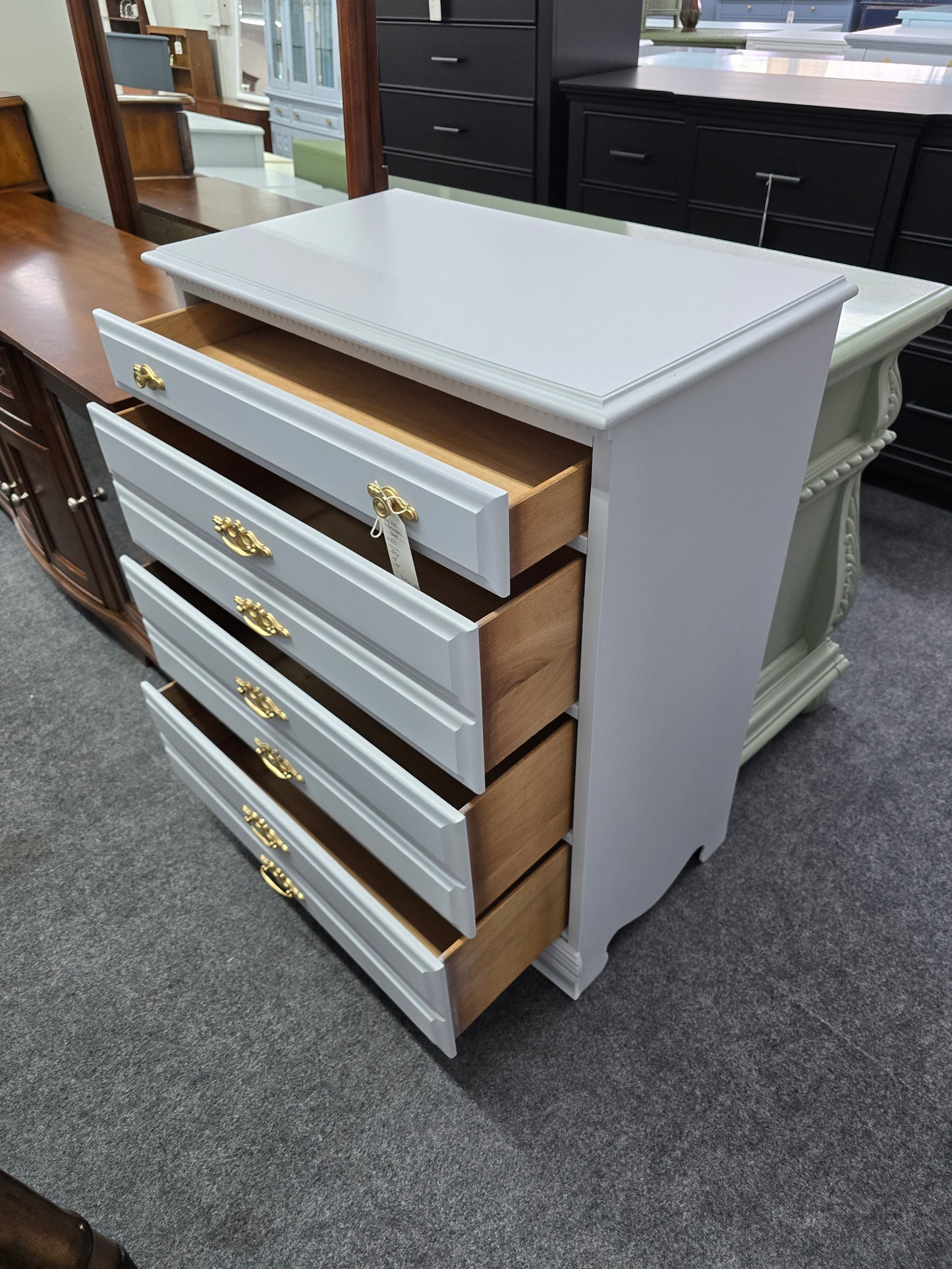 4 drawers blue/gray chest