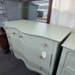 Antique green curved 4 drawers dresser