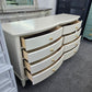 8 drawers cream lacquered dresser