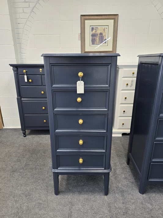 Dark blue 5 drawers lingerie chest