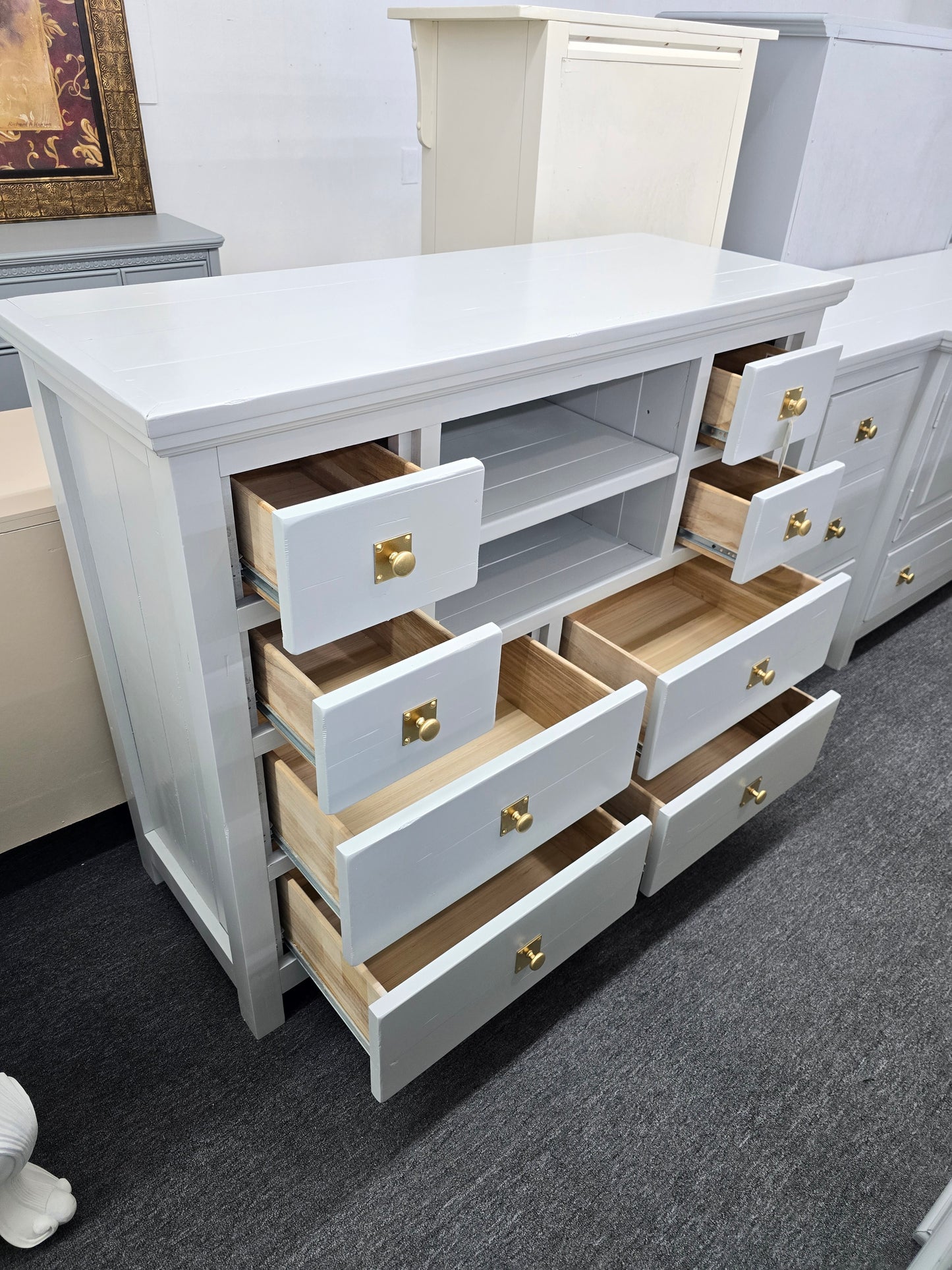 Rustic gray dresser / stand