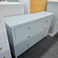 Solid wood 6 drawers blue dresser