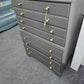 Antique solid wood graphite chest