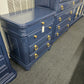 Laura Ashley blue Lacquered nightstand