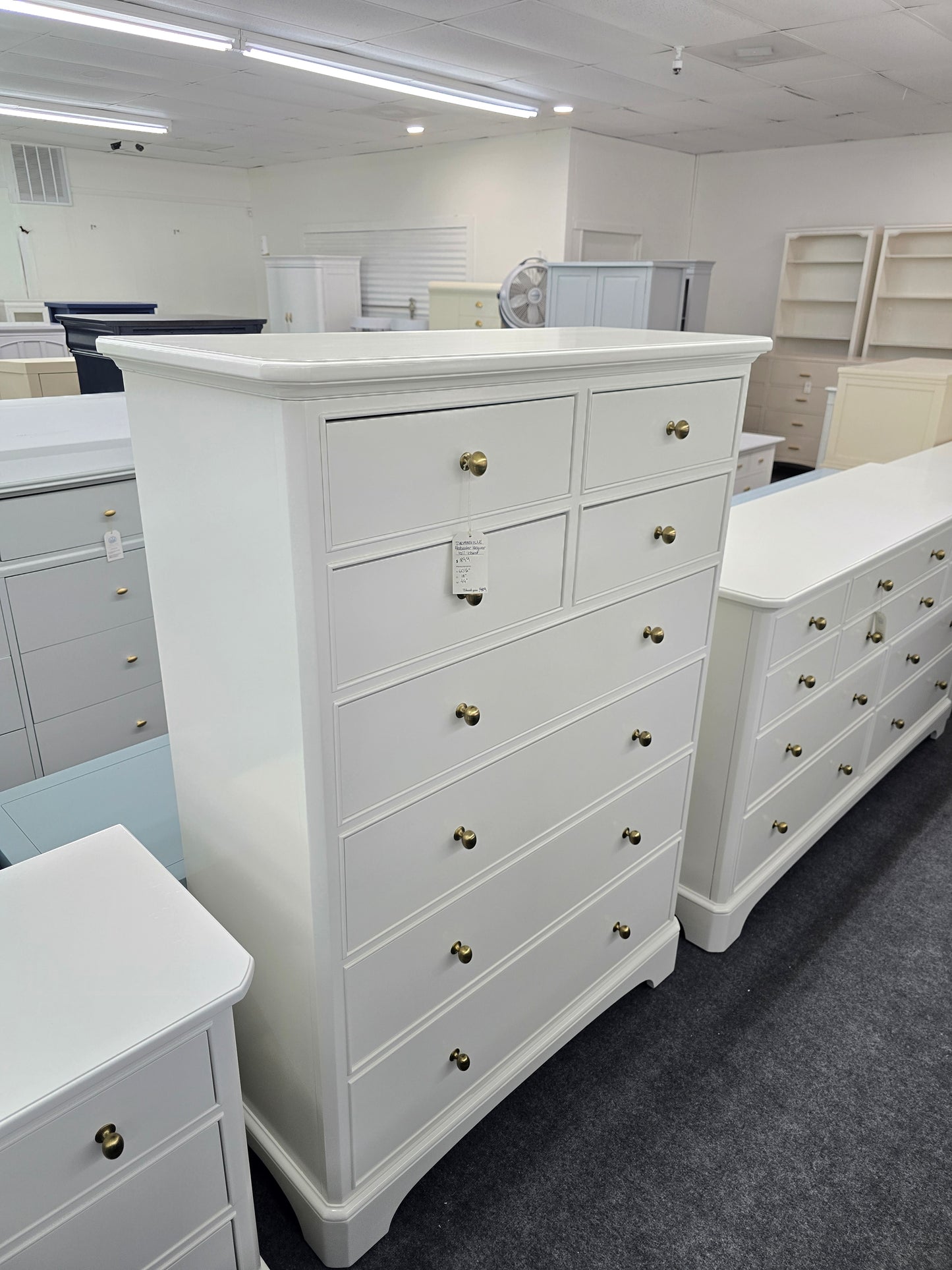 Thomasville alabaster lacquered tall chest