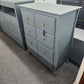 Solid pine blue gray chest