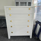 White tall modern chest