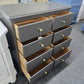 Antique solid wood graphite dresser