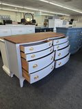 Dixie lacquer 8 drawers blue dresser