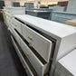 White lacquered dresser 6 drawers
