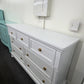 7 drawers white lacquered dresser