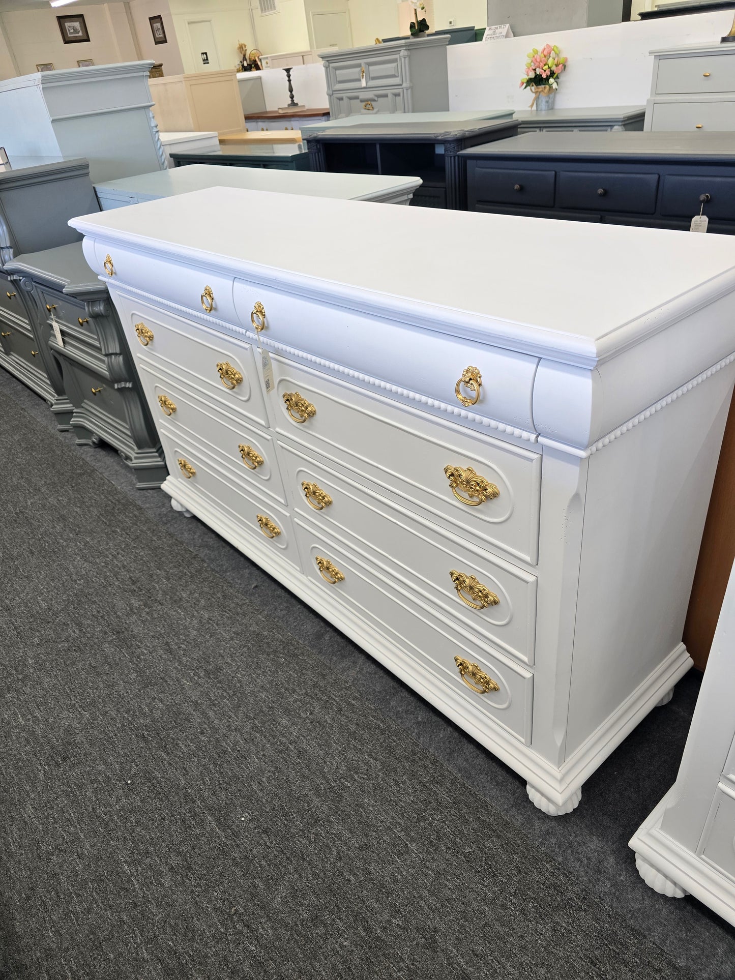 Solid wood cute white dresser