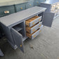 Vintage blue gray cabinet