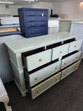 7 drawers minty green dresser