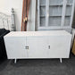 Rustic white lacquered cabinet