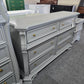 Liberty green gray lacquered dresser