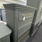 Pewter green carved chest