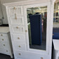 American signature whit3 lacquered chest/armoire