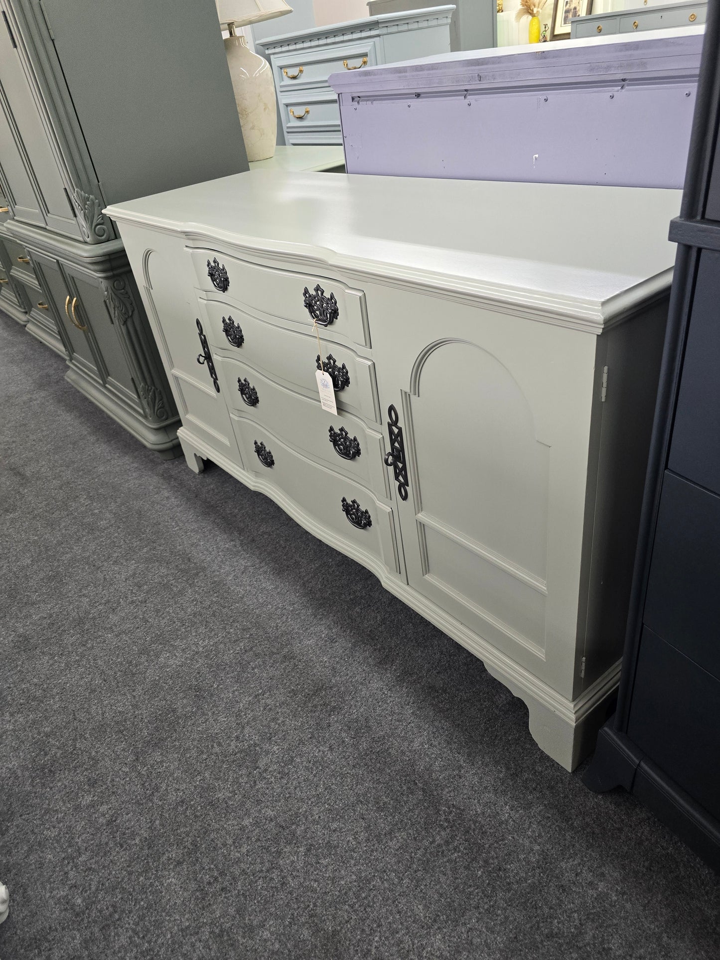 Solid wood gray CENTURY  buffet