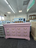 8 drawers pink dresser