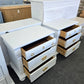Solid wood cute 2 white nightstands