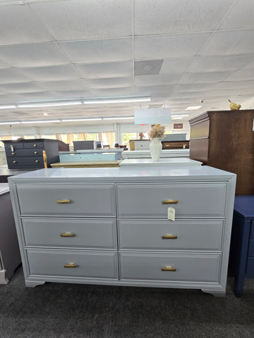 6 drawers blue Lacquered dresser